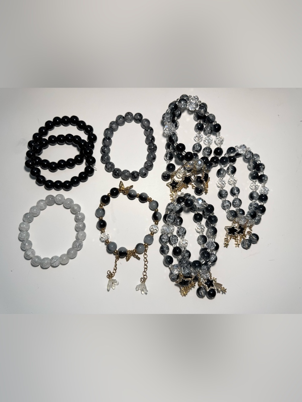 30 Glass Beaded Stretch Bracelets BUNDLE